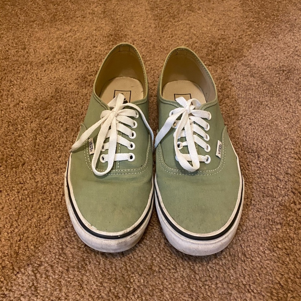 Green Vans size 9.5